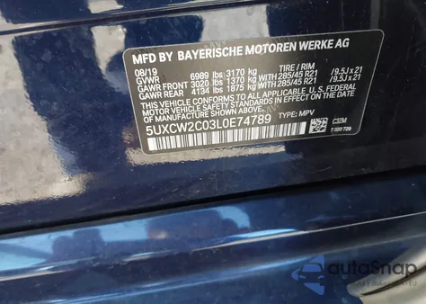 2020 BMW X7 xDrive40I from USA, damaged, VIN 5UXCW2C03L0E74789